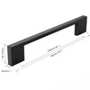 FURNIWARE 5 Pack Cabinet Pull,Matt Black Cabinet Handles,Hardware Drawer Pulls,Solid