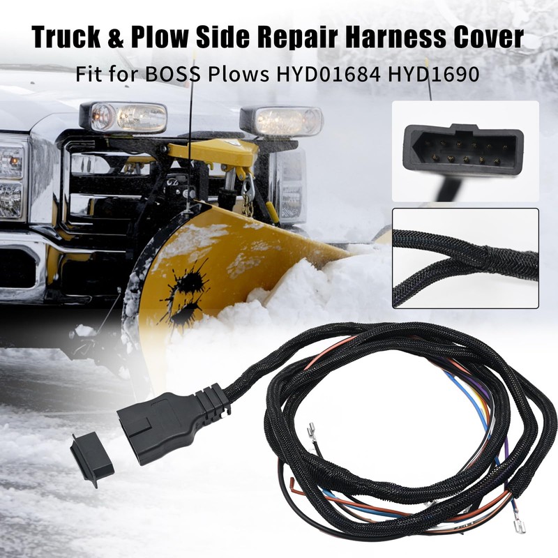 Aynaxcol 26377 11 Pin Plow Side Light Wiring Harness with