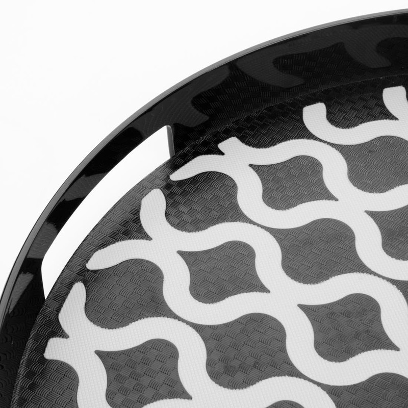 Olympia Kristallon PC Round Non Slip Tray with Handles -