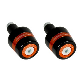 Paar Accossato Gegengewichte mit orangefarbenem Einsatz für Lenker mit Innenloch von 12 mm bis 20 mm für Mv Agusta F3 800 von 2011 bis 2019 (CC 675)