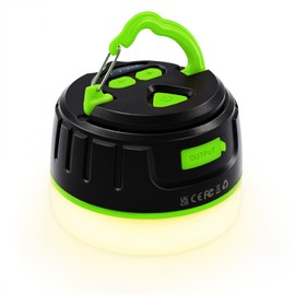Yonktoo Rechargeable LED Camping Lantern 1000LM, 300H Runtime, 6400mAh, IPX5 Waterproof Tent Light for Camping, Hiking, Power Outages, Home, Emergency Use - Standard Edition,Green