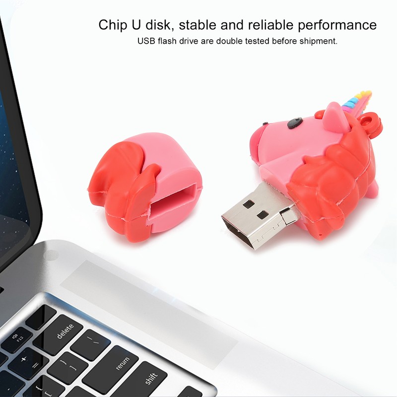 USB 2.0 Flash Drive Pink Cartoon Appearance Data Storage Tool