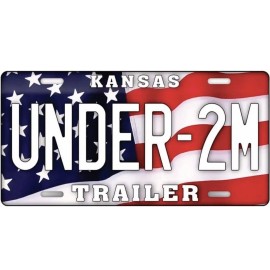 BLVD KANSAS UNDER 2M TRAILER NOVELTY LICENSE PLATE 6x12 Metal CAR TAG