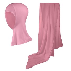 XGOPTS Muslim Hat, Hijab Set, Women's, Turban Cap, Middle East, Indian Hat, UV Protection, Turban, Bandana Cap, Windproof, Headcover, Headcover, Breathable, Sweat Absorbent, For Prayers, Worships,