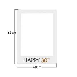 1 Piece Large Size Happy 30th Birthday Party Props Photo Booth Frame Only by Trimming Shop