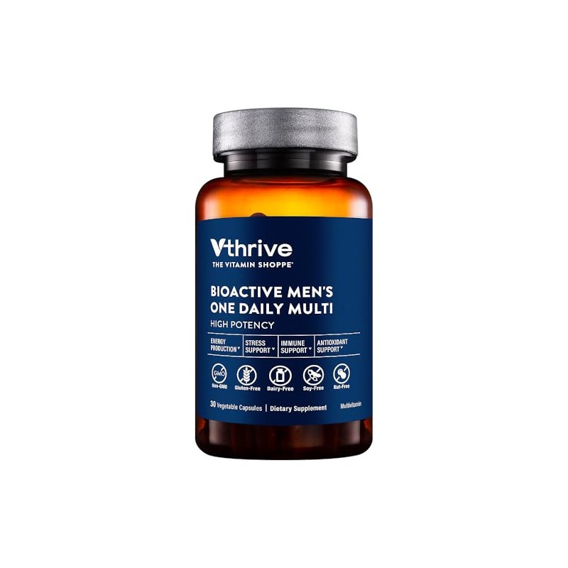 Vthrive Bioactive Men's Multivitamin - One-Daily Multi (30 Vegetable Capsules)