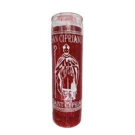 SAN CIPRIANO VELADORA ROJA/Saint CYPRIA RED Ritual Candle