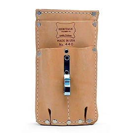 HERITAGE LEATHER 3-PKT RUSSET TOOL POUCH W 440 x H 7.1 inches (11 x 18 cm)