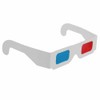 50 Pairs - Flat- 3D Glasses Red and Cyan White