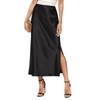 Women's 2025 Summer Satin Maxi Skirts High Waisted Spring Silk