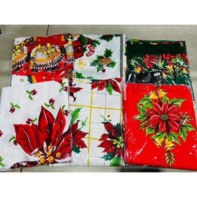 FB 6 Jgo. Cortinas Navideñas Loneta 2m Alto X 2.50m,