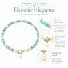 Beaded Necklace for Women Turquoise Pearl Necklace Pearl Pendant Gold