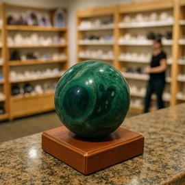 Natural Polished Polished Glass with Energy Properties, Polished Glass Ball (Asian Quezai Stone, 3 cm)