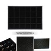 Wudygirl Jewelry Organizer Tray for Drawer 24 Grid Earring Holder