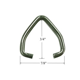 Shade Doctor of Maine 3/4" Stainless Steel D Clip for Drapery Batons (10-Pack)