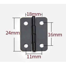 Mini Hinge Wooden Box Hinge Mini Cabinet Drawer Butt Hinge Connector Black Copper Hinge 1.3 Inch Small Hinge for Wooden Box Jewelry Boxes Cabinets (Pack of 12)