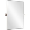 bolrok Pivot Mirror for Bathroom 24"×36" Brushed Nickel Titling Vanity