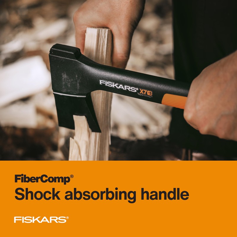 Fiskars X7 Small Hatchet Axe with Sheath for Chopping Wood