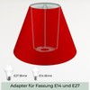 Wogati® Premium Lampshade, E14/E27, Cotton, Various Sizes and Colours, Colour: