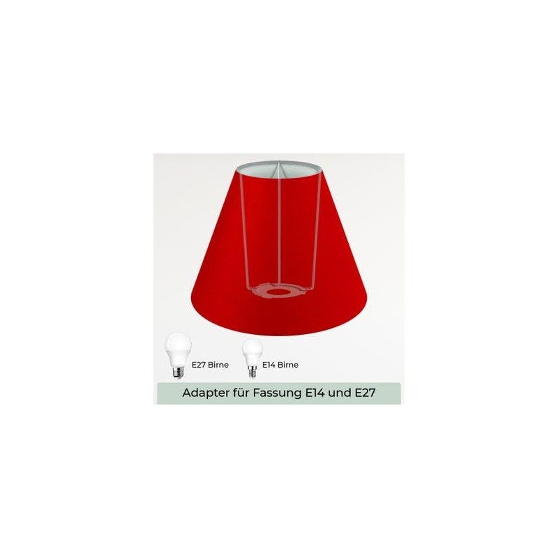 Wogati® Premium Lampshade, E14/E27, Cotton, Various Sizes and Colours, Colour: