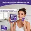 3Pcs Purple Teeth Whitening Strips,Tiras Blanqueadoras de Dientes,Blanqueador Dental para