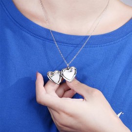 Ancnoz Best Friend Necklaces for 2 Girls Sisters Rainbow Heart Locket Necklace Set for BFF Bestie Birthday Christmas Gifts for Big Little Soul Sister Matching Friendship Necklace Keepsakes