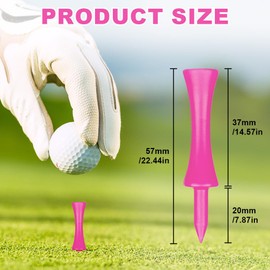 Flintronic 120PCS Golf Tees Plastic, 57mm Golf Tees Castle, Portable Reusable Golf Tees, Professional Golf Practice for Unisex Adults Children Beginners Amateurs Professional Golfers