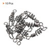 PATIKIL Corkscrew Swivel Snap, 10 Pack 61lb Stainless Steel Quick