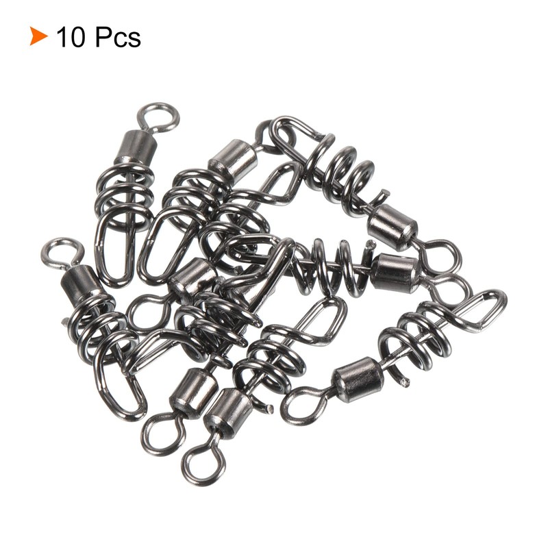 PATIKIL Corkscrew Swivel Snap, 10 Pack 61lb Stainless Steel Quick