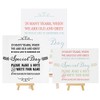 Vintage Wedding Guest Book Table Sign with Wooden Easel (21cm