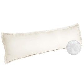 HONEHO Beige Body Pillows for Adults, Full Body Pillow,Breathable Things Used on The Bed for Side Sleeper(19 * 59 Inch)