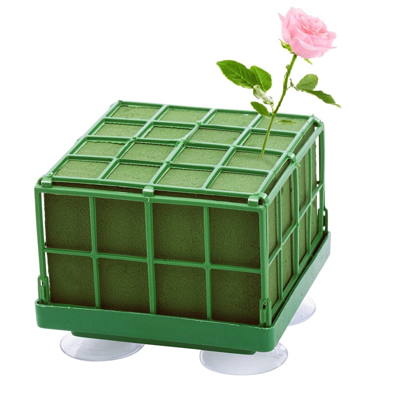 Lyellfe 8 Pack Square Floral Foam Cage, Floral Foam Blocks