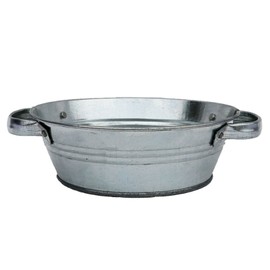 Storm's Gartenzaubereien Zinc Tub 3 L Round Waterproof Plant Bowl – Decorative Bowl for Planting