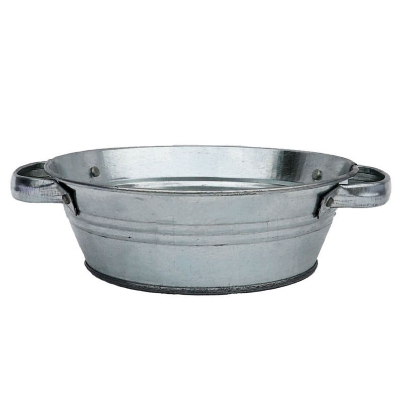 Storm's Gartenzaubereien Zinc Tub 3 L Round Waterproof Plant Bowl