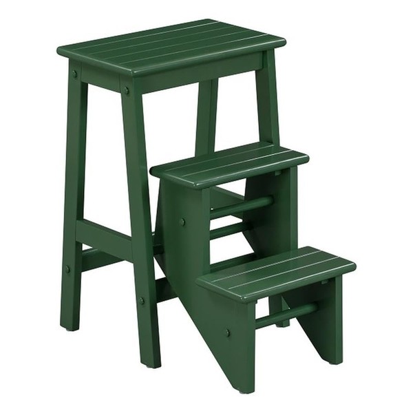 Pemberly Row Wood Folding 24.5" Step Stool - Equestrian Green