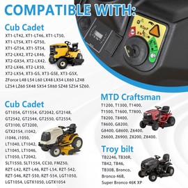 925-06119c 725-04227 Ignition Switch Module with Key for Cub Cadet XT1-LT42 XT1-LT46 XT2-LX42 LTX1040 LTX1042KW LTX1045 MTD Craftsman T110 T1200 T1400 T1600 Riding Mowers