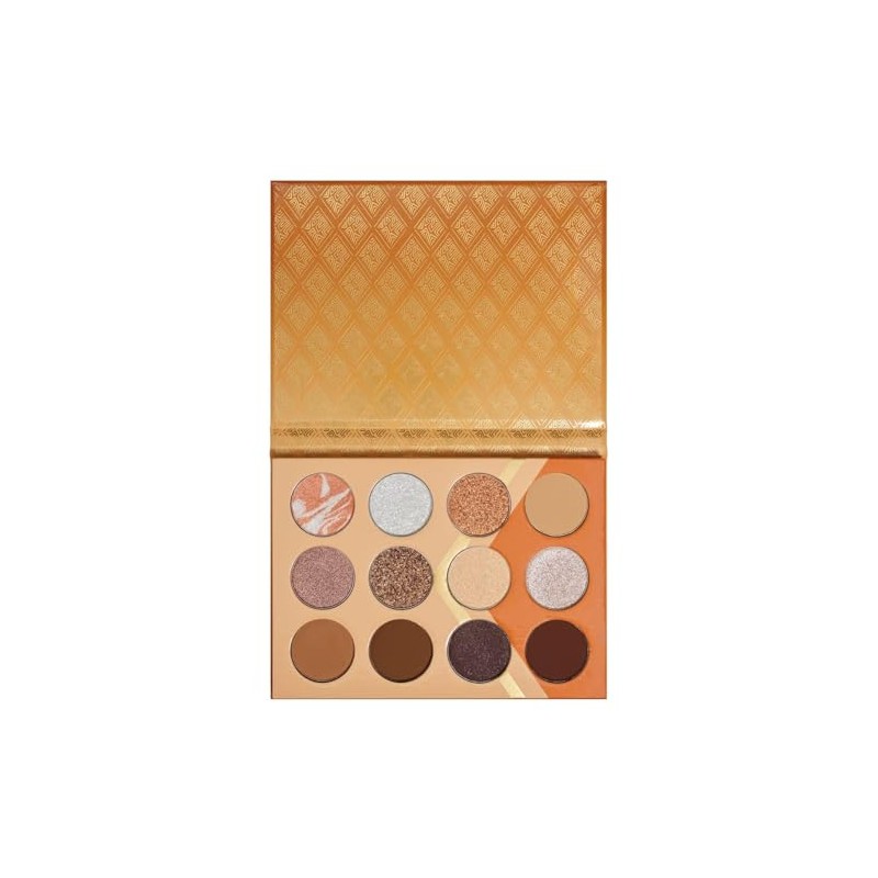 Juvia's Place Orange, Browns, Tans, White Pressed Eyeshadow Palette -