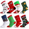 MOYKSRR 8 Pairs of Christmas Socks, Christmas Socks, Cuddly Socks,
