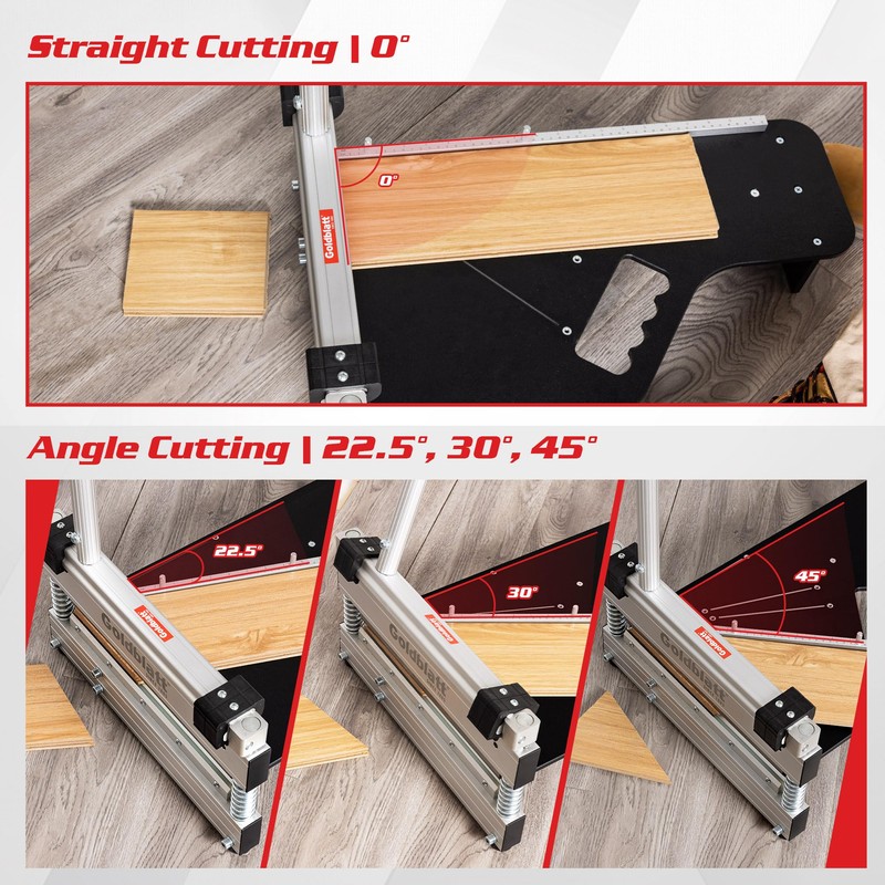 Goldblatt 13" Laminate Floor Cutter, Professional Vinyl Floor Cutter, Aluminum