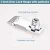 Hasp and Staple with Padlock, 3 Inch Padlock Hasp and