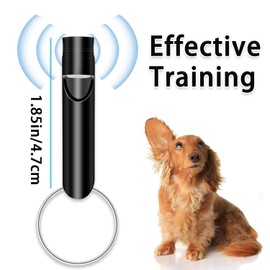 Dog Whistles for Recall,2 Pcs Dog Training Whistle for Recall（Silver Black）