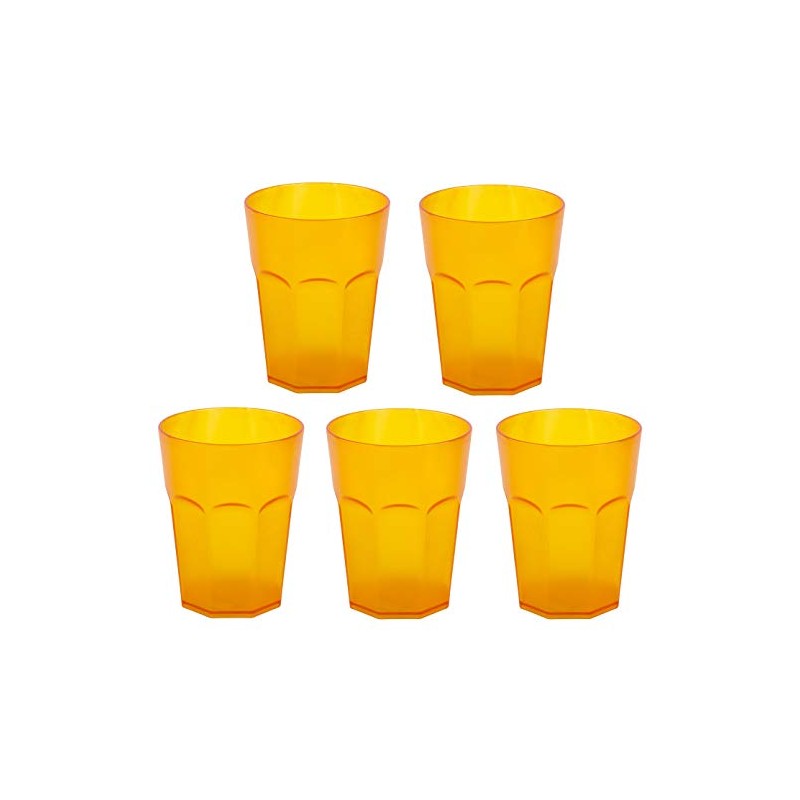 ENGELLAND - 5 x Plastic Cups Drinking Cups Orange Cocktail