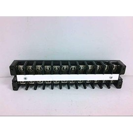 MARATHON SPECIAL PRODUCTS 1512STD #10-22 AWG COPPER SOLID, BARRIER TERMINAL BLOCK, 75 AMP@600 VAC/DC (WHEN WIRED W/CRIP TYPE RING/SPADE/FORK TERMINAL), 2 ROW, 20 IN/LBS TORQUE, 12 POSTION, 15.88 MM PI