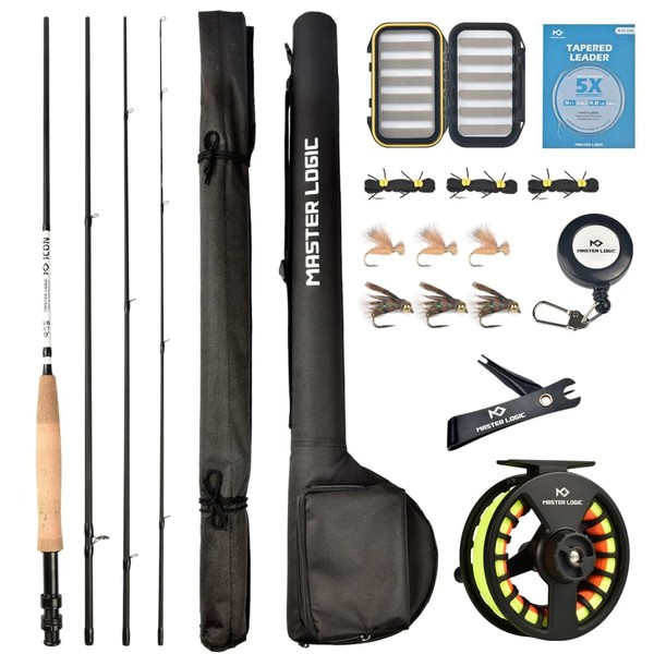 Master Logic Fly Fishing Rod and Reel Combo Starter Kit