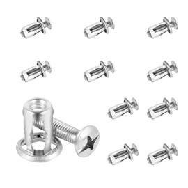 10 Pieces Metal Cavity Fixing Door Anchor for 0-5mm Door - Extra Short Hollow Wall Anchors for Aluminium Cladding, Steel Pipe, Iron Sheet, Plastic Sheet (12*18MM) 0.24 * 1 Inches