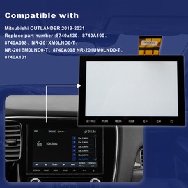 8" Touch Screen Digitizer Glass on Radio Navigation Monitor Without LCD Compatible with Mitsubishi Outlander 2020 2021 2022 Replaces# 8740A103 8740A098