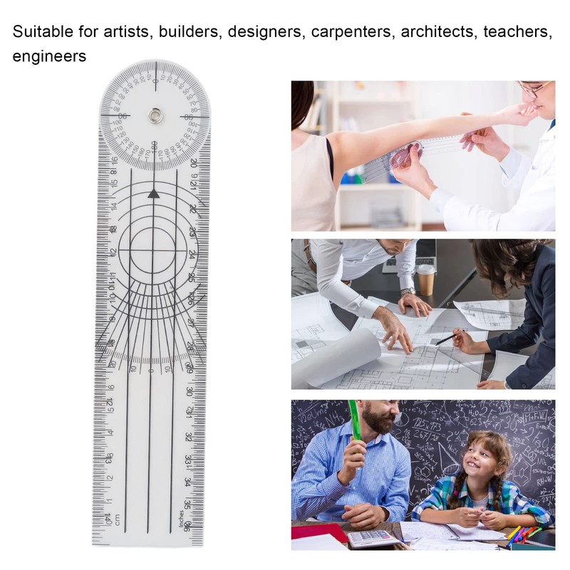 Angle Measurement Ruler, Practical Sturdy Structure Tough Adjustable Angle Finder