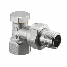 Oventrop HK Screw Connection Combi 2 PN 10, Nickel-Plated Brass, Corner DN 10, 3/8 Inch 1091061