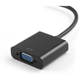 HDMI Compatible to VGA Adapter,Gold-Plated HDMI to VGA Adapter Converter Full HD 1080P External Video Card Multi Monitor Adapter, Desktop,Laptop,HDTV,Monitor,Projector (Black)