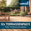 kör4u 12 x Patio Pads, 80 x 80 x 10